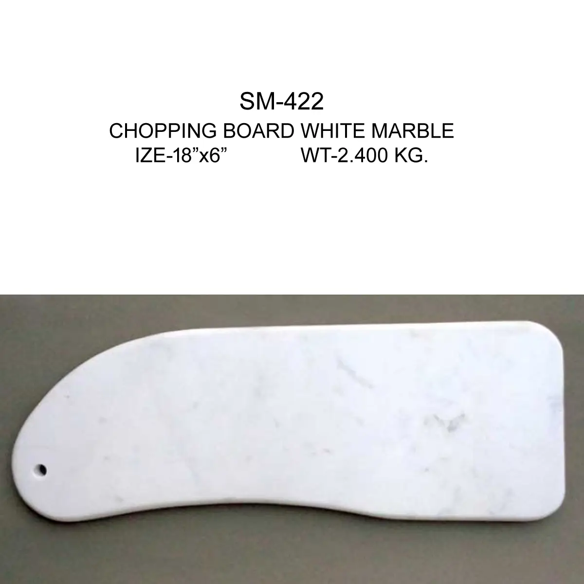 CHOPPING BOARD WHITE MARBLE